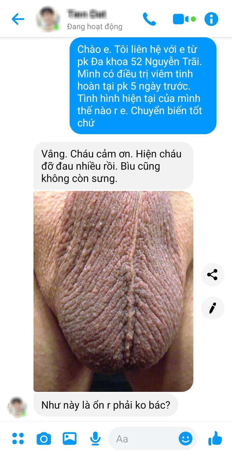 PHẢN HỒI CỦA BỆNH NHÂN SAU KHI ĐIỀU TRỊ VIÊM DA BÌU TẠI PHÒNG KHÁM ĐA KHOA 52 NGUYỄN TRÃI - Ảnh 01