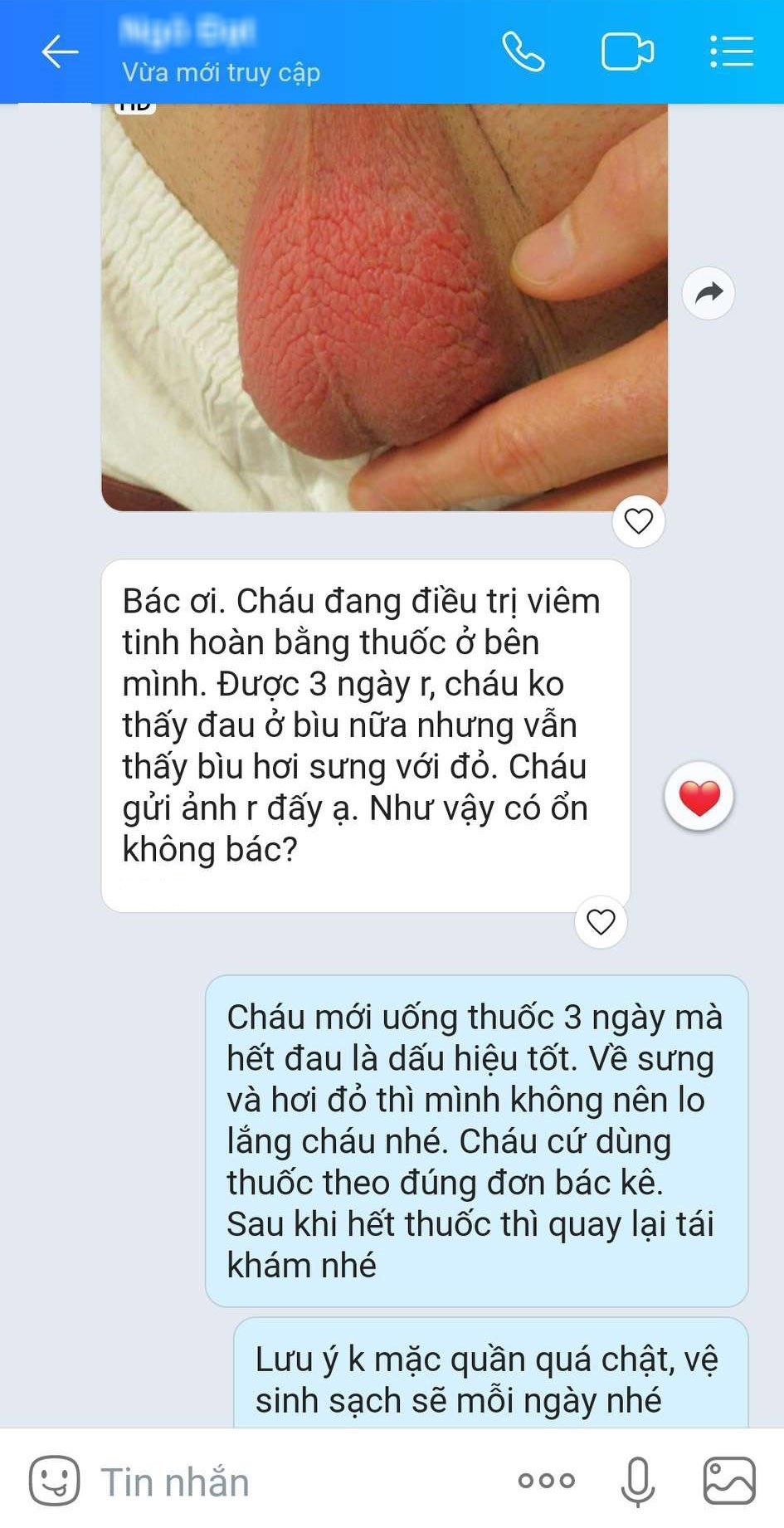 PHẢN HỒI CỦA BỆNH NHÂN SAU KHI ĐIỀU TRỊ VIÊM DA BÌU TẠI PHÒNG KHÁM ĐA KHOA 52 NGUYỄN TRÃI - Ảnh 02