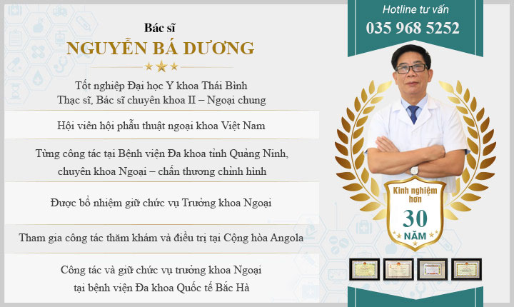 Bác sĩ Nguyễn Bá Dương - Bác sĩ chuyên khoa II – Ngoại chung