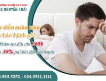 Nước tiểu ra màu nâu là do đâu? có sao không?