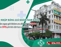 Cập nhập bảng giá chi phí khám nam khoa ở Hà Nội mới nhất