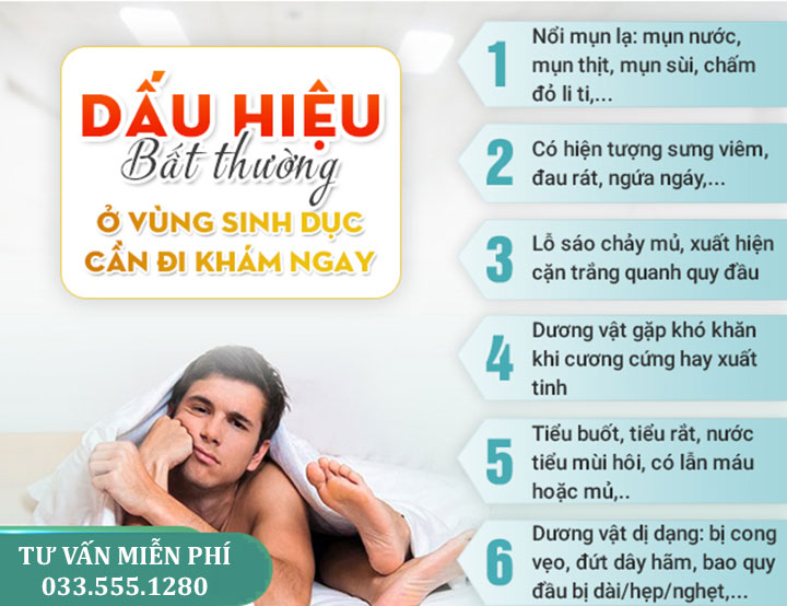 Dấu hiệu bệnh nam khoa cần thăm khám ngay