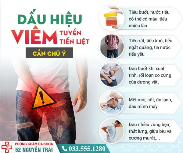 Dấu hiệu viêm tuyến tiền liệt