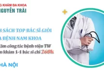 Tổng hợp Top bác sĩ nam khoa giỏi ở Hà Nội – Kinh nghiệm hơn 30 năm bệnh viện TW