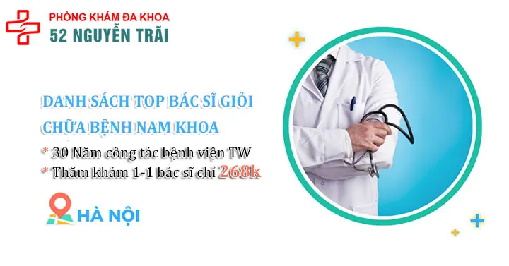 Tổng hợp Top bác sĩ nam khoa giỏi ở Hà Nội - Kinh nghiệm hơn 30 năm bệnh viện TW