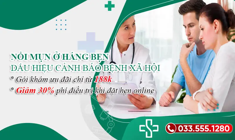 Nổi mụn ở háng bẹn là dấu hiệu cảnh báo các bệnh xã hội nguy hiểm