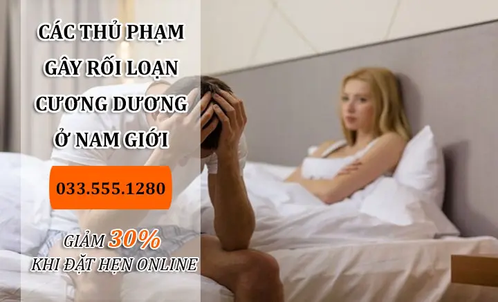 Các thủ phạm là nguyên nhân gây ra hiện tượng rối loạn cương dương