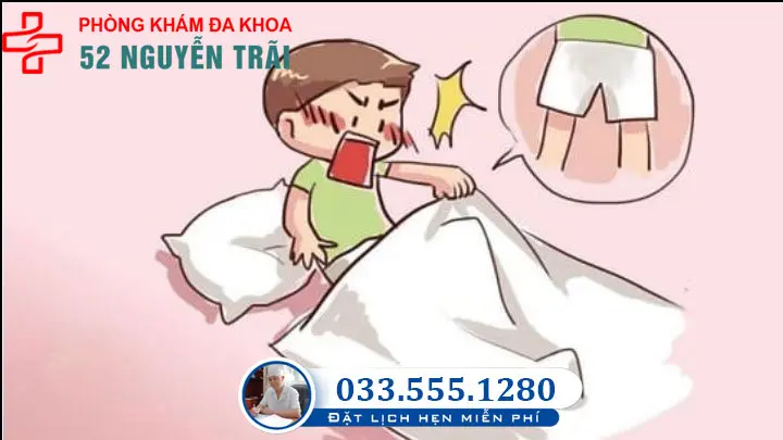 Ướt quần lót sau ngủ dậy là dấu hiệu dễ thấy nhất của hiện tượng mộng tinh