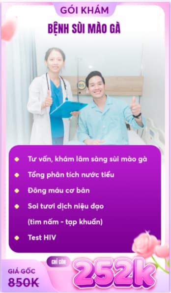 Xét nghiệm sùi mào gà chỉ 252.000 đồng – Chỉ có tại Phòng khám Đa khoa 52 Nguyễn Trãi