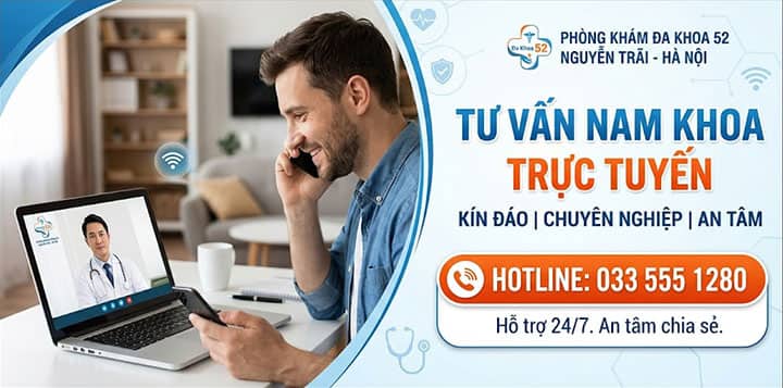 Tổng Đài Tư Vấn Nam Khoa Trực Tuyến Miễn Phí 24/7 - Phòng Khám 52 Nguyễn Trãi