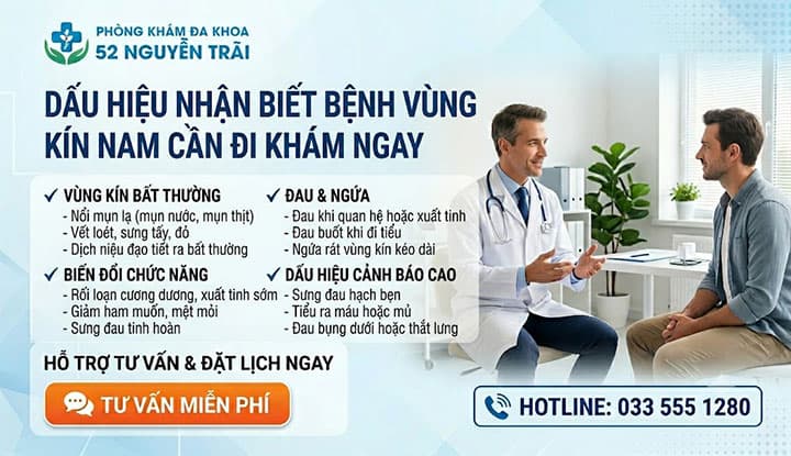 Dấu Hiệu Nhận Biết Bệnh Vùng Kín Nam Cần Đi Khám Ngay