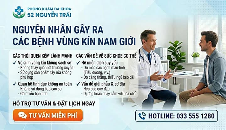 Nguyên Nhân Gây Ra Các Bệnh Vùng Kín Nam Giới