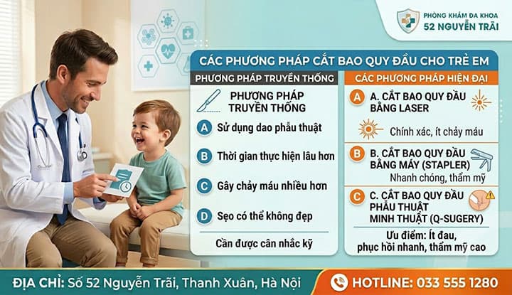 Các Phương Pháp Cắt Bao Quy Đầu Cho Trẻ Em Hiện Nay: Ưu Và Nhược Điểm