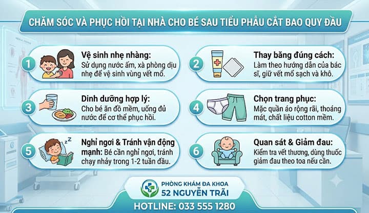 Cẩm Nang Chăm Sóc Và Phục Hồi Tại Nhà Cho Bé Sau Tiểu Phẫu