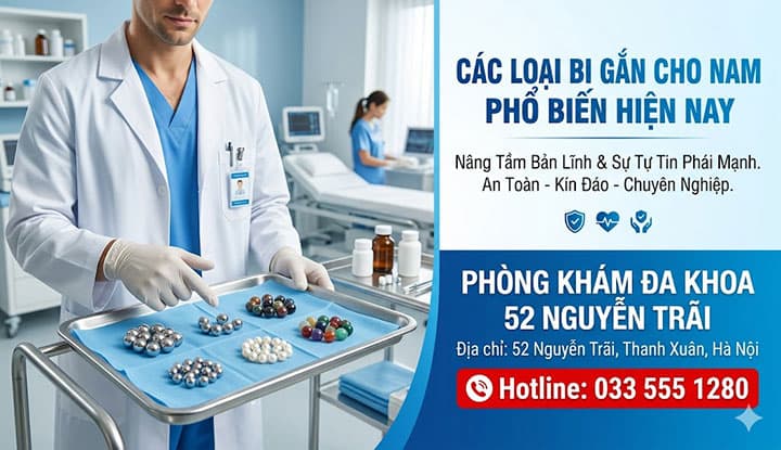 Các loại bi gắn cho nam phổ biến hiện nay