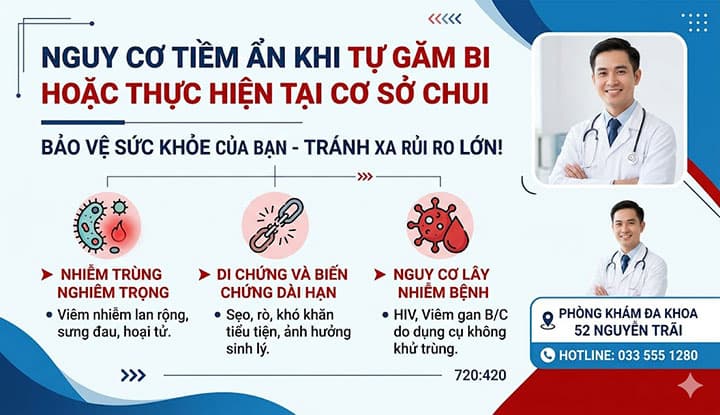 Nguy Cơ Tiềm Ẩn Khi Tự Găm Bi Hoặc Thực Hiện Tại Cơ Sở Chui