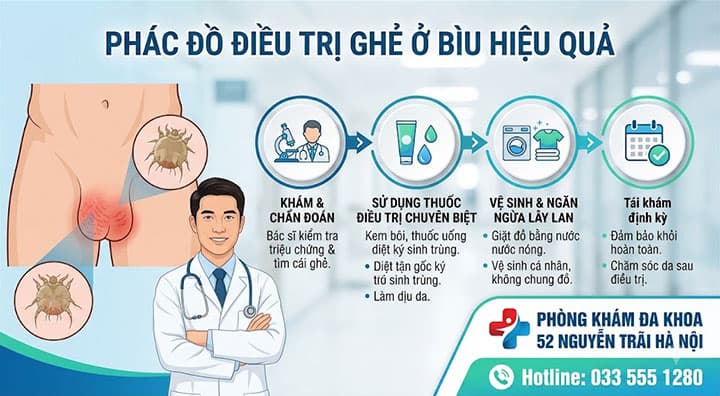 Phác Đồ Điều Trị Ghẻ Ở Bìu Hiệu Quả Tại Phòng Khám Đa Khoa 52 Nguyễn Trãi