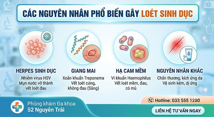 Các Nguyên Nhân Phổ Biến Gây Loét Sinh Dục