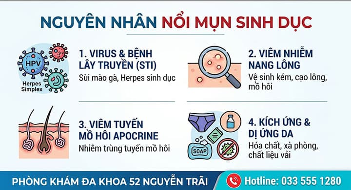 Nguyên Nhân Kích Hoạt Tình Trạng Nổi Mụn Sinh Dục