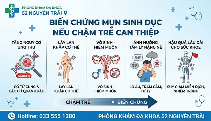 Mụn Sinh Dục Có Nguy Hiểm Không? Biến Chứng Nếu Chậm Trễ Can Thiệp