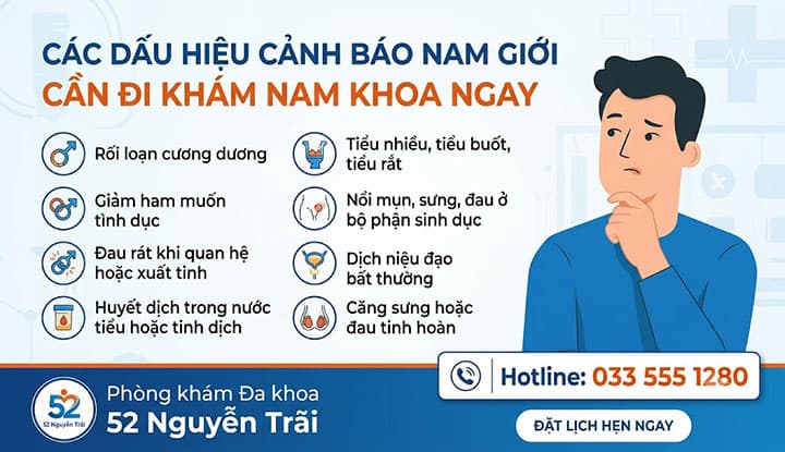 Các Dấu Hiệu Cảnh Báo Nam Giới Cần Đi Khám Nam Khoa Ngay