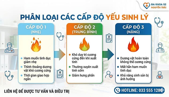 Phân Loại Các Cấp Độ Yếu Sinh Lý